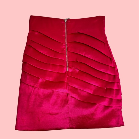 Y2K Fuchsia Pink High Waisted Mini Skirt Bardot - Picture 2 of 5